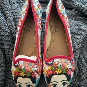 Pink Floral Women's Flats